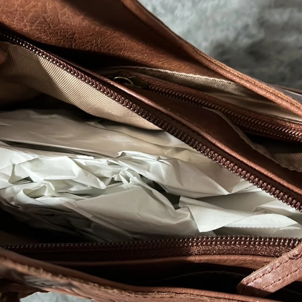 NWT The Sak Collective Sierra Leather Shopper in Teak Leaf - Picture 12 of 12